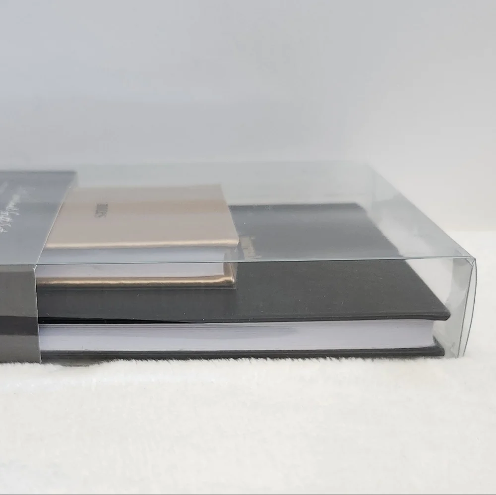 Gartner Studios Black Gold Vegan Leather Journal 2 Piece Gift Set NWT